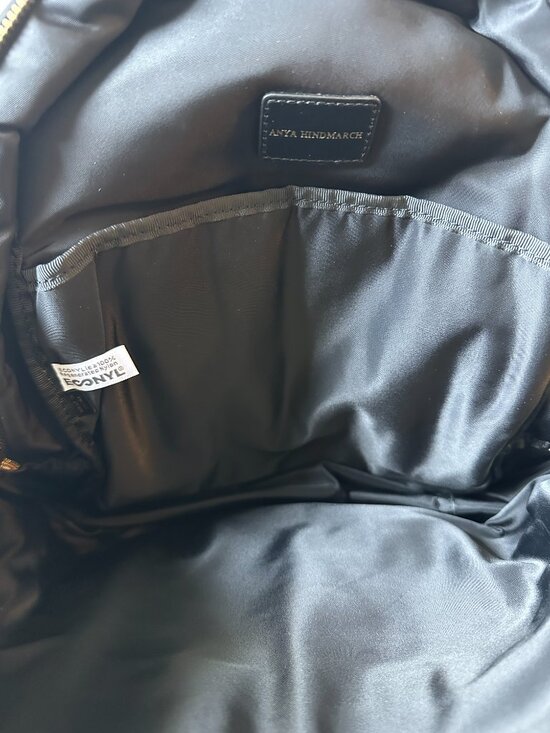 Anya Hindmarch Eyes Backpack Black Nylon Leather Trim Gold Hardware main image 8